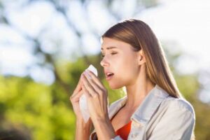 Sneezing Woman